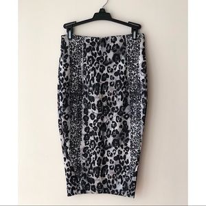 Zara Animal Printed Pencil Skirt